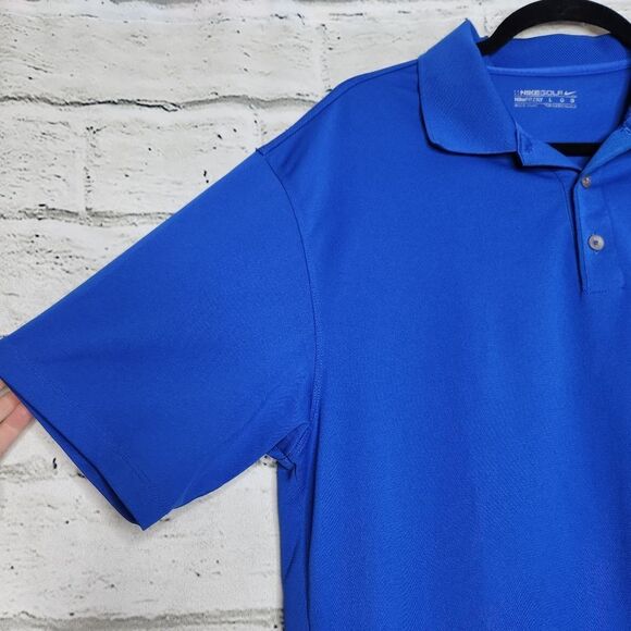 Nike Mens Golf Nike Fit Dry Polo Royal Blue Large L - Picture 4 of 12